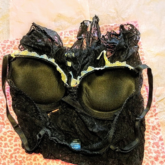 SMART&SEXY BLK LACE CHEMISE, 34B - Picture 3 of 5